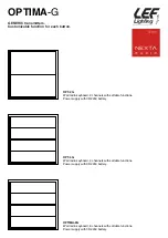 Preview for 1 page of LEF LIGHTING OPTIMA-G Quick Start Manual