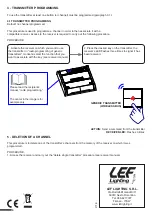 Preview for 4 page of LEF LIGHTING OPTIMA-G Quick Start Manual