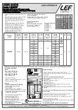 LEF LE20DP User Manual предпросмотр