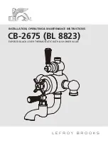 Lefroy Brooks BL 8823 Installation, Operating,  & Maintenance Instructions предпросмотр