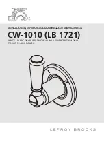 Preview for 1 page of Lefroy Brooks CW-1010 Installation, Operating,  & Maintenance Instructions