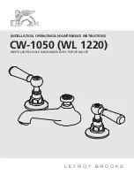 Предварительный просмотр 1 страницы Lefroy Brooks CW-1050 Installation, Operating,  & Maintenance Instructions