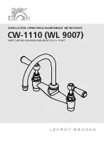 Lefroy Brooks CW-1110 Installation, Operating,  & Maintenance Instructions preview