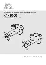 Lefroy Brooks K1-1000 Installation, Operating,  & Maintenance Instructions preview