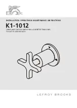 Lefroy Brooks K1-1012 Installation, Operating,  & Maintenance Instructions preview