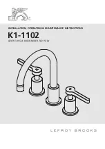 Preview for 1 page of Lefroy Brooks K1-1102 Installation, Operating,  & Maintenance Instructions