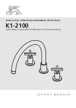 Lefroy Brooks K1-2100 Installation, Operating,  & Maintenance Instructions preview