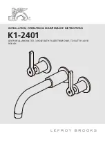 Lefroy Brooks K1-2401 Installation, Operating,  & Maintenance Instructions preview