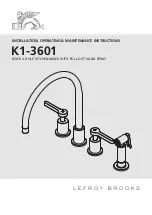 Lefroy Brooks K1-3601 Installation, Operating,  & Maintenance Instructions preview