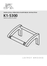 Preview for 1 page of Lefroy Brooks K1-5300 Installation, Operating,  & Maintenance Instructions