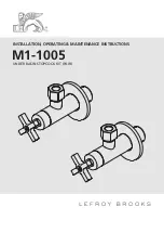 Preview for 1 page of Lefroy Brooks M1-1005 Installation, Operating,  & Maintenance Instructions