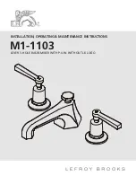 Lefroy Brooks M1-1103 Installation, Operating,  & Maintenance Instructions preview