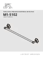 Lefroy Brooks M1-5102 Installation, Operating,  & Maintenance Instructions preview