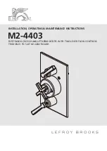 Preview for 1 page of Lefroy Brooks M2-4403 Installation, Operating,  & Maintenance Instructions