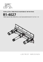 Предварительный просмотр 1 страницы Lefroy Brooks R1-4027 Installation, Operating,  & Maintenance Instructions