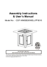 Legacy Heating CDF-WMGB28 Assembly Instructions & User Manual предпросмотр