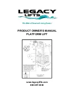 LEGACY LIFTS Passenger Lift Product Owners Manual preview