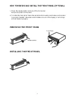 Предварительный просмотр 5 страницы Legacy Car CD Player Owner'S Manual