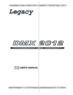 Legacy DMX 2012 User Manual preview