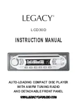 Предварительный просмотр 1 страницы Legacy LCD30D Instruction Manual