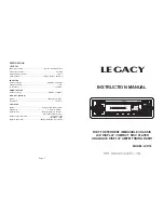 Legacy LCD35 Instruction Manual preview