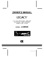 Legacy LCD96D Owner'S Manual предпросмотр