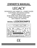 Legacy LCDCS93MP3 Owner'S Manual предпросмотр