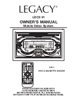 Предварительный просмотр 1 страницы Legacy LDCS 91 Owner'S Manual