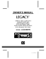 Предварительный просмотр 1 страницы Legacy Legacy LCD95MP3 Owner'S Manual