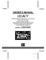 Legacy Legacy LCDCS92 Owner'S Manual preview