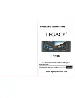 Предварительный просмотр 1 страницы Legacy LEGACY LD53M Operating Instructions Manual