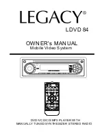 Legacy Legacy LDVD84 Owner'S Manual preview
