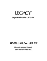 Preview for 1 page of Legacy LXR-3A User Manual