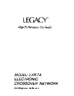 Предварительный просмотр 1 страницы Legacy LXR-7A Manual