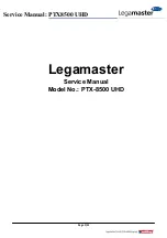 Legamaster PTX-8500 UHD Service Manual preview