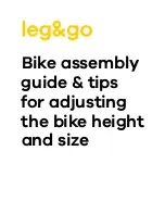 Preview for 1 page of leg&go BABY BIKE Assembly Manual