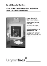 Preview for 1 page of Legendfires Spirit Installation And User Instructions Manual