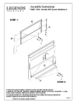 Предварительный просмотр 2 страницы LEGENDS FURNITURE ZARC-7101 Assembly Instructions