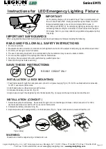 Предварительный просмотр 1 страницы LEGION LIGHTING EMT1 Series Instructions