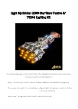 Предварительный просмотр 1 страницы LEGO Light My Bricks Star Wars Tantive IV 75244 Lighting Kit Manual