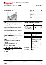 Preview for 1 page of LEGRAND 0 489 54 Technical Data Sheet