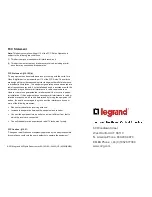 Preview for 20 page of LEGRAND 34063 Manual