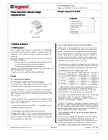 Preview for 1 page of LEGRAND 4 141 50 Manual