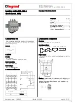 LEGRAND 4 142 21 Quick Start Manual предпросмотр