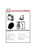 Preview for 1 page of LEGRAND 419 12 Manual