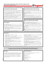 Preview for 4 page of LEGRAND 643084 Installation Instructions