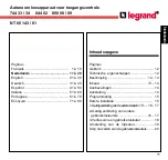 Preview for 11 page of LEGRAND 744 33 Manual