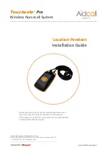 Preview for 1 page of LEGRAND Aidcall Touchsafe Pro Installation Manual