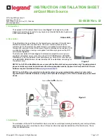 LEGRAND airQast Main Source AU1015 Instruction/Installation Sheet preview