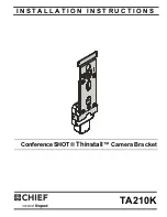 LEGRAND CHIEF ConferenceSHOT Thinstall TA210K Installation Instructions Manual preview